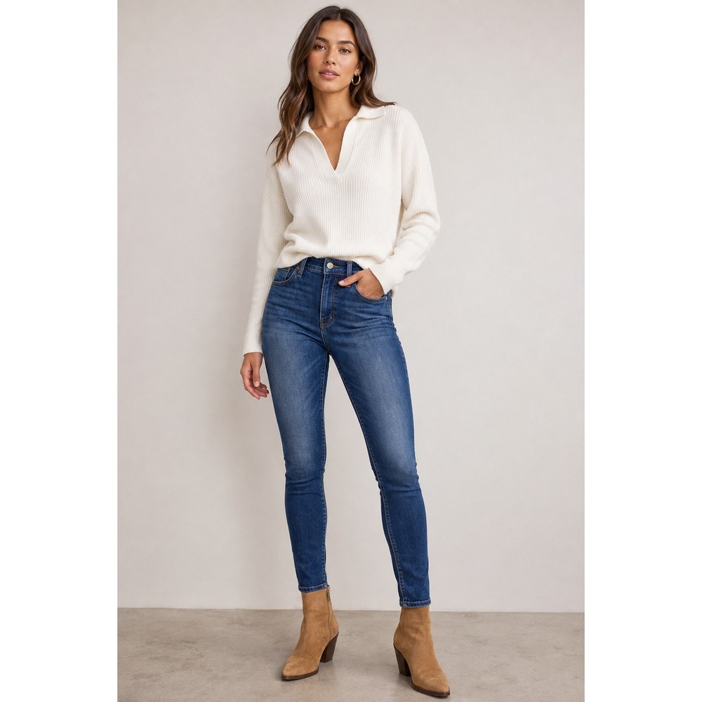 Madewell‎ 10" High-Rise Dark Wash Blue Denim Skinny Jeans Women's Size 26
